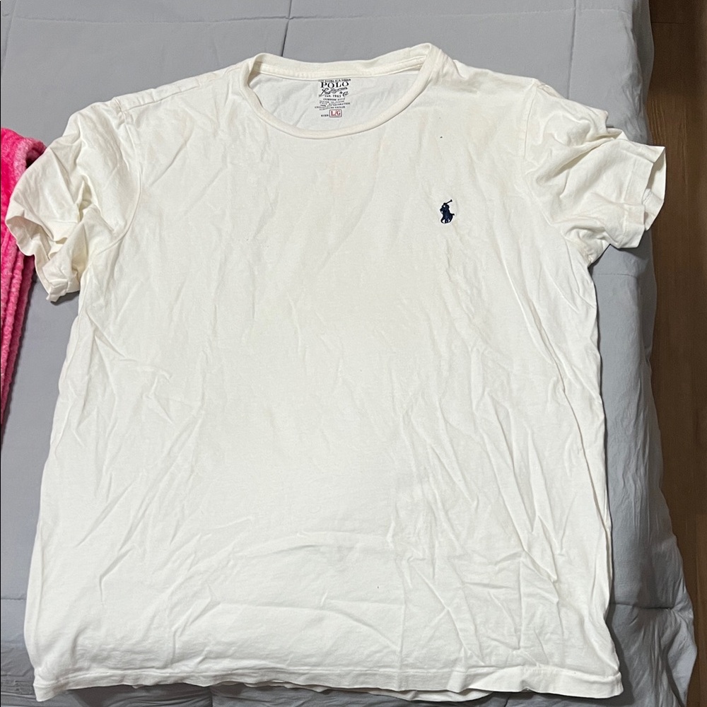 Polo by Ralph Lauren Men's Cream T-Shirt